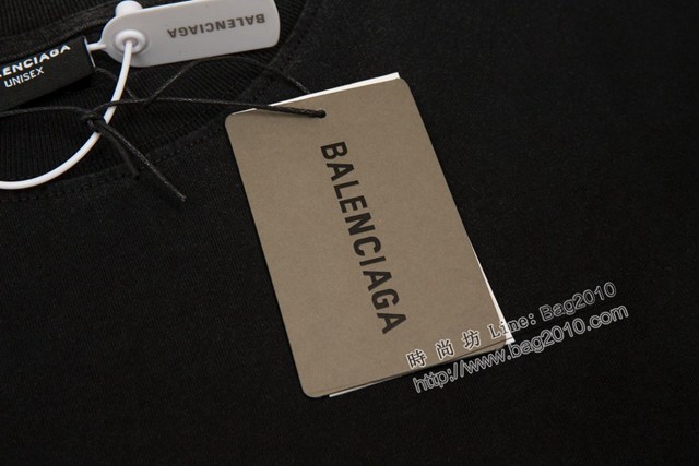 Balenciaga專櫃巴黎世家2023SS新款刺繡印花T恤 男女同款 tzy2640